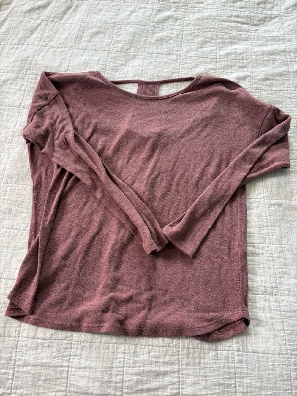 First Love - Long Sleeve Scoop Neck Maternity Top - Mauve